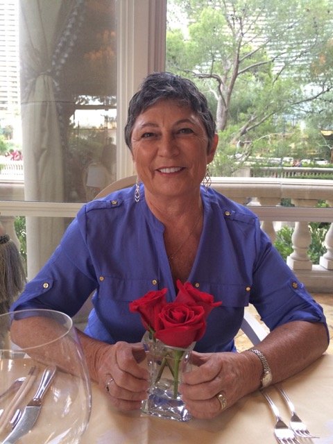 Julie Purple Blouse Red Rose